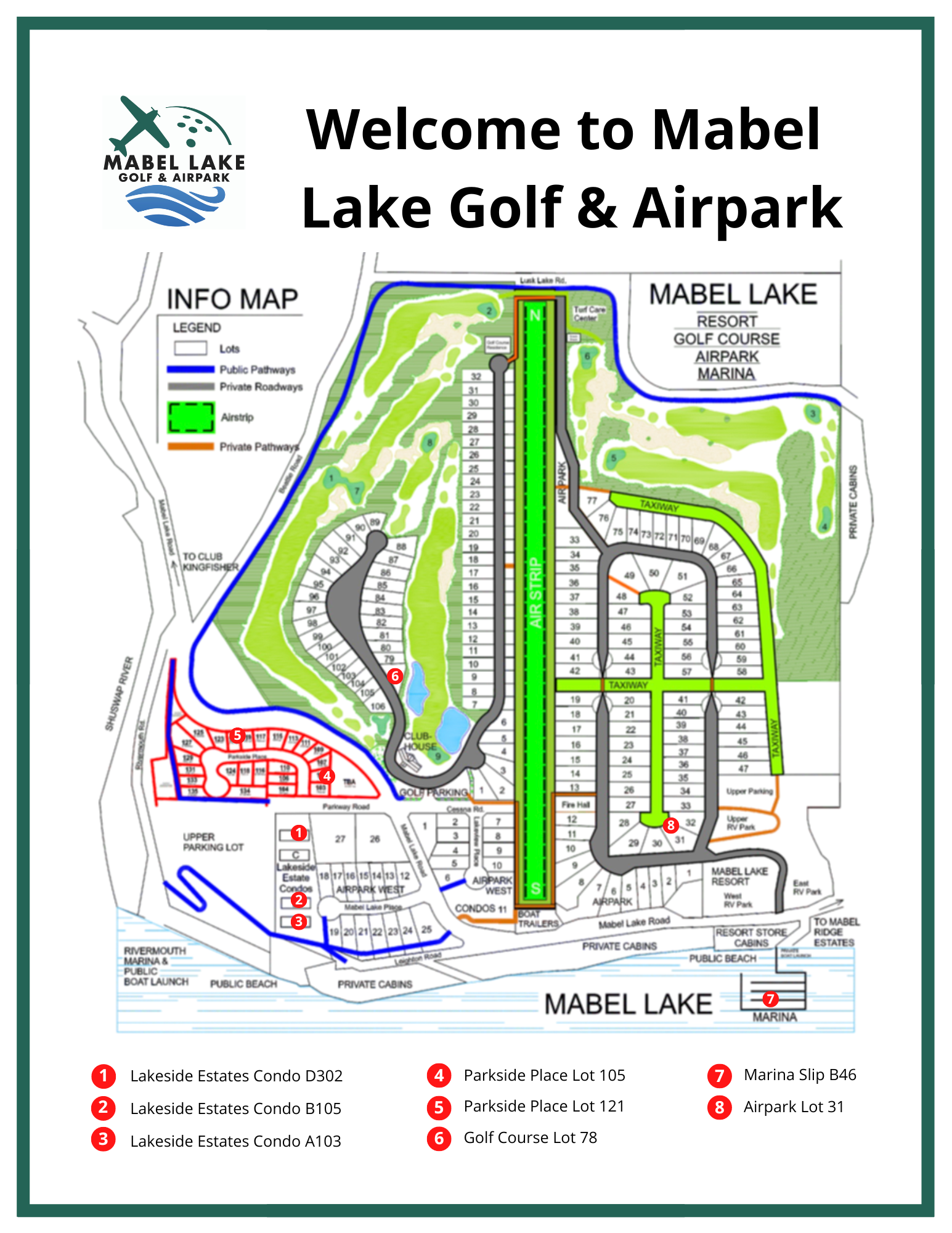 Vacation Properties For Sale Mabel Lake Golf & Airpark